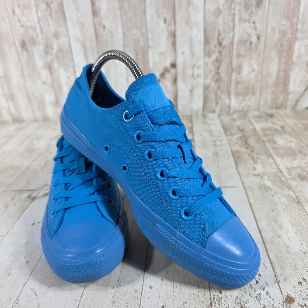 Converse Chuck Taylor All Star Ox‎ Blue Monochromatic Sneakers 166413F Womens 8